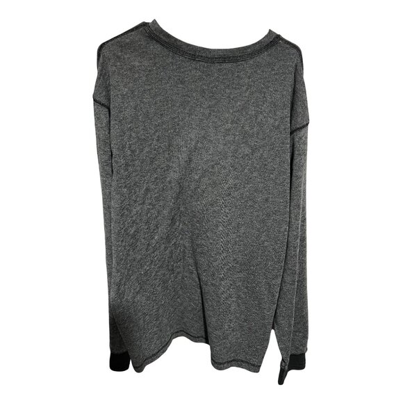 Cremieux Garment Washed Heather Gray Henley Long Sleeve Shirt Mens Size xxl - Picture 2 of 10